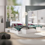 4 Teiliges Schlafzimmer Set Fino Im Weiß, Bett Mit Schubladen Intended For Komplett Schlafzimmer Weiß