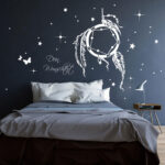 Kinderzimmer Deko Wandtattoo Traumfänger Mit Federn – Großer Regarding Wandtattoo Für Schlafzimmer