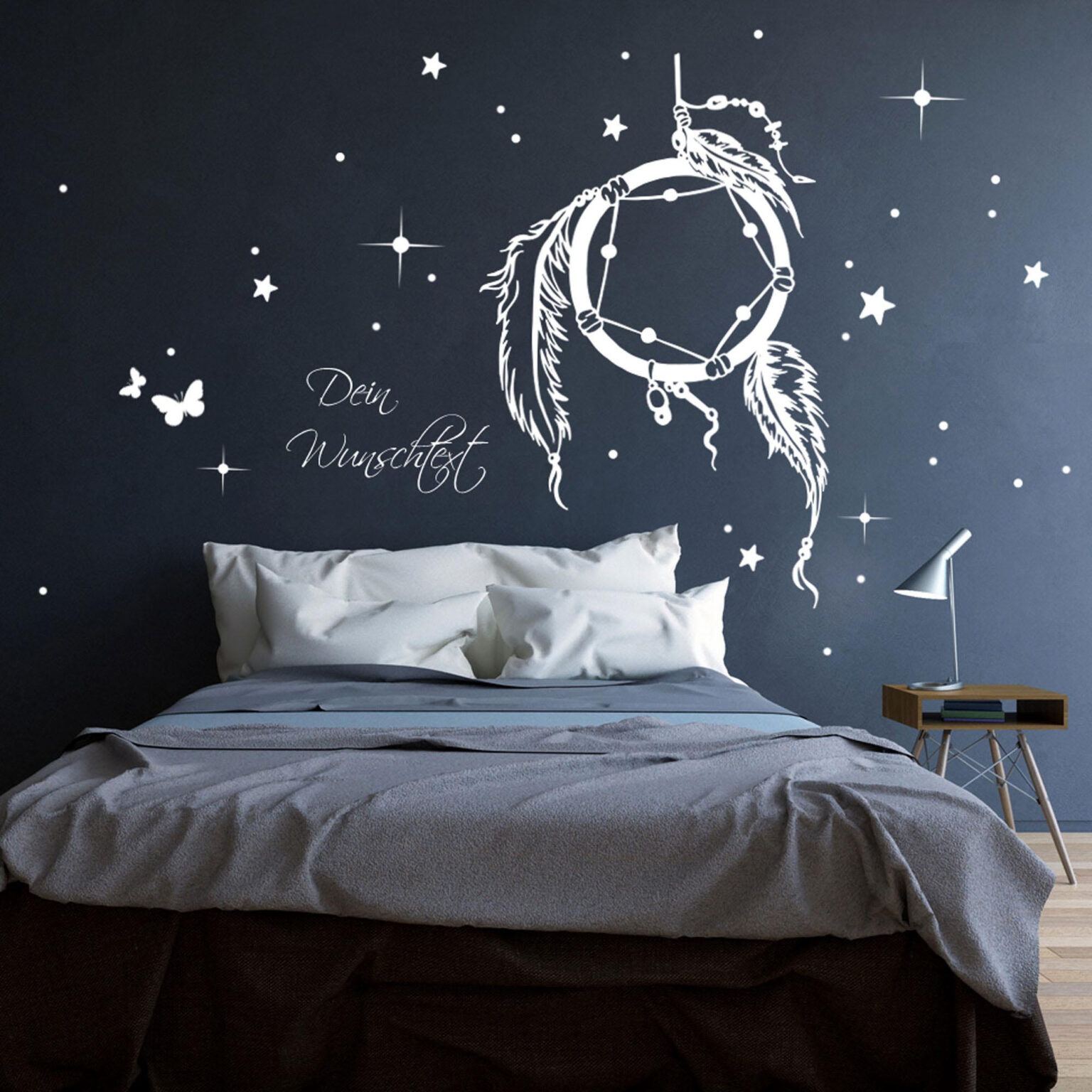 Kinderzimmer Deko Wandtattoo Traumfänger Mit Federn - Großer regarding Wandtattoo Für Schlafzimmer