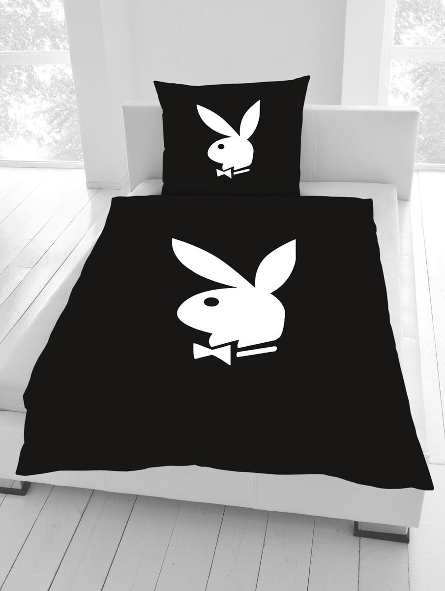 Playboy Bettwäsche Bunny Classic Schwarz Reißverschluss Baumwolle with Playboy Schlafzimmer