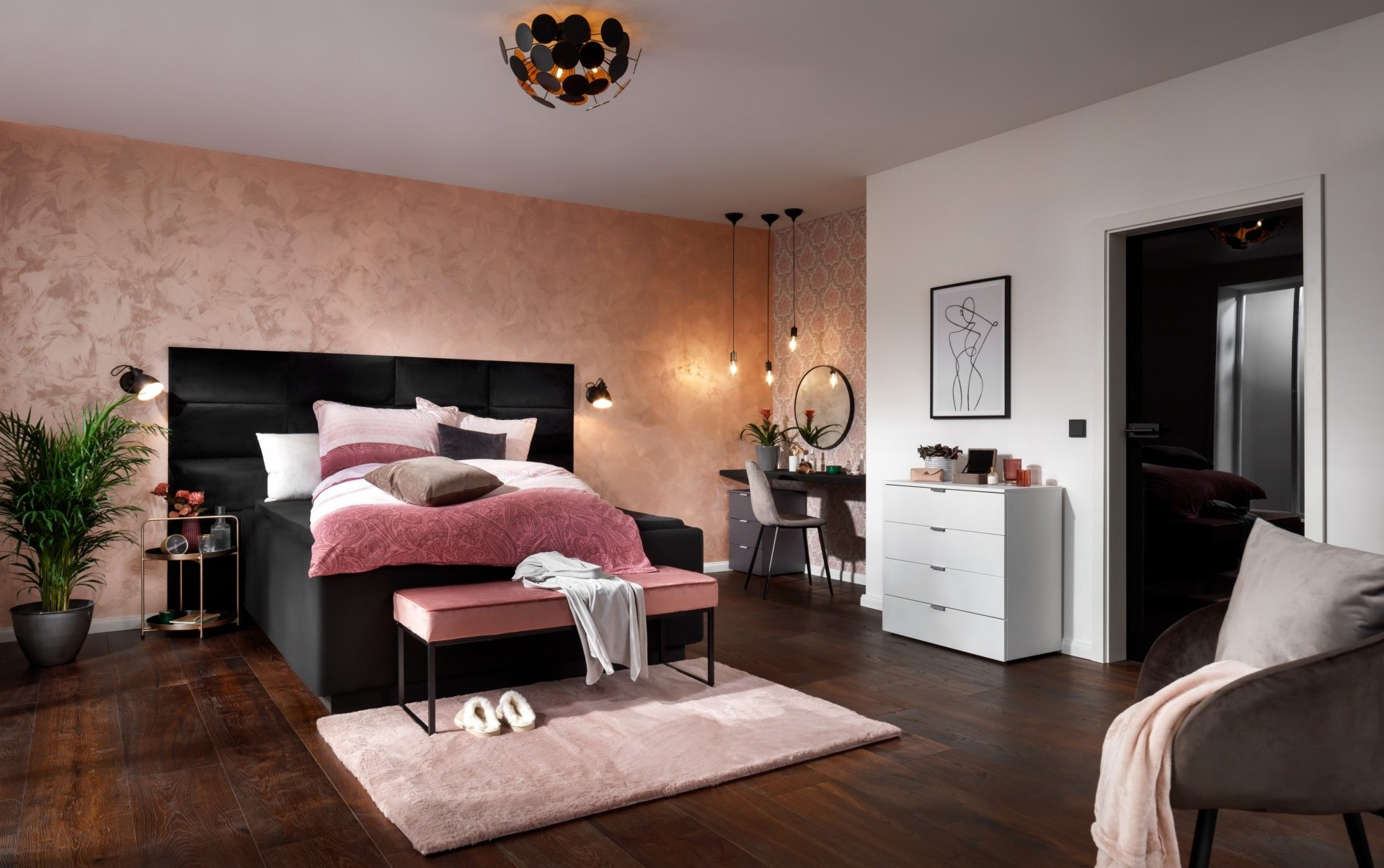 Schlafzimmer Deluxe: Schlafen Wie Im Luxushotel | Richtiggut.de with Schlafzimmer Rosegold