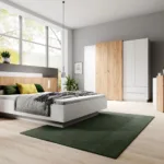 Schlafzimmer Komplett Möbel Morten – Weiss / Goldene Craft Oak Within Modern Schlafzimmer Komplett
