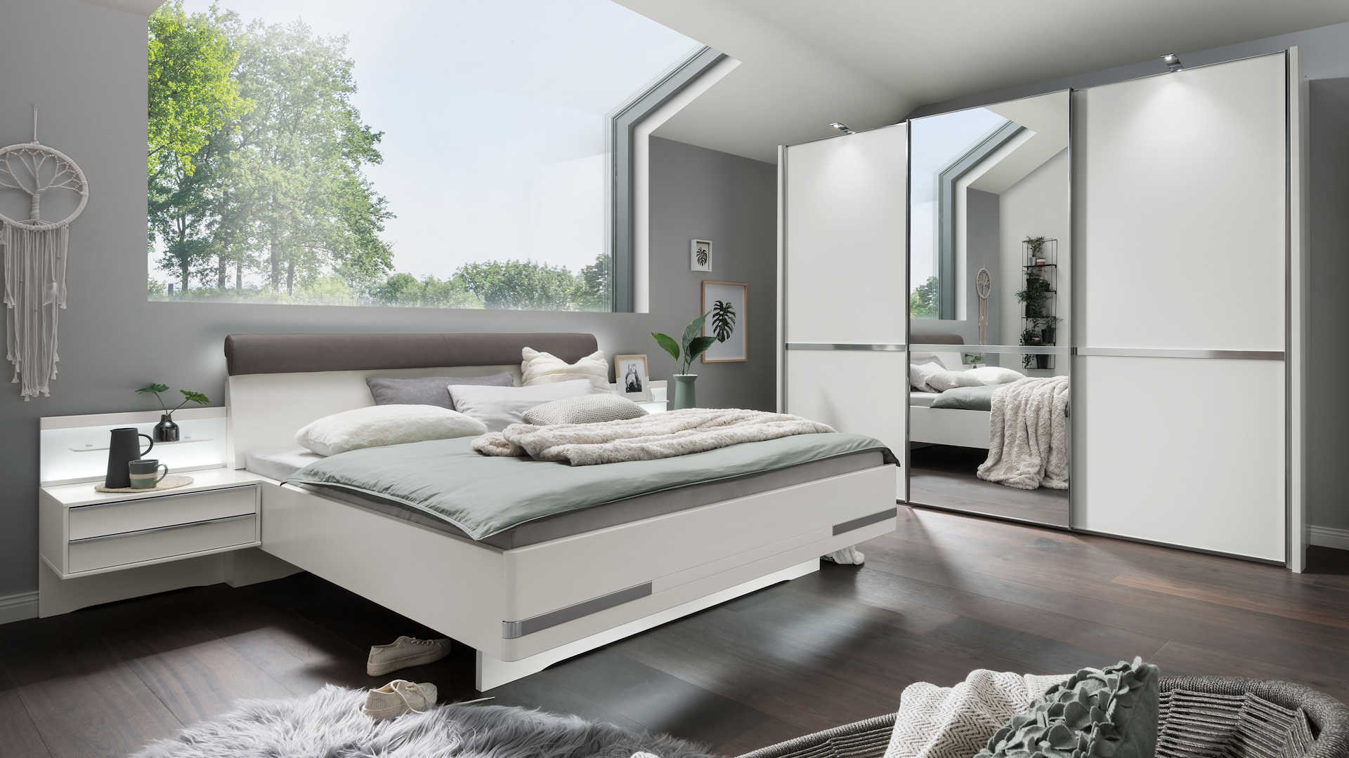 Schlafzimmer Komplett Weiß Z17675 with Komplett Schlafzimmer Weiß