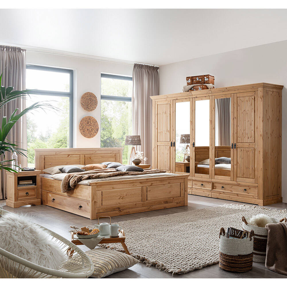 Schlafzimmer Set 6-Teilig Steinkjer-69 In Kiefer Massiv throughout Schlafzimmer Kiefer Massiv