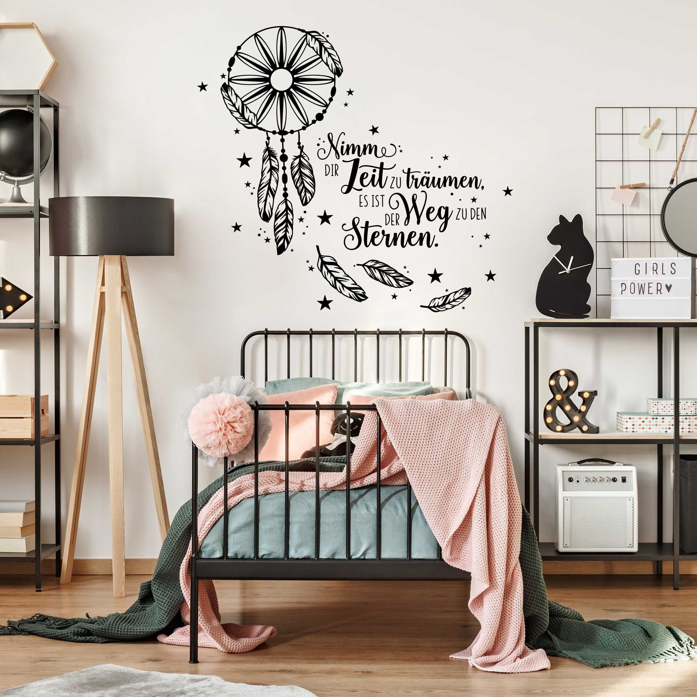 Traumfänger Nimm Dir Zeit Wandtattoo Kaufen inside Wandtattoo Schlafzimmer Amazon