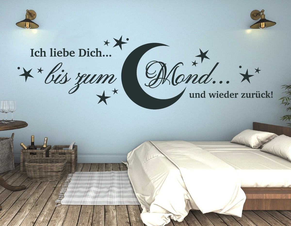 Wandtattoo Wohnzimmer Wandtatoo Schlafzimmer Ich Liebe Dich Bis within Wandtattoo Schlafzimmer Ebay