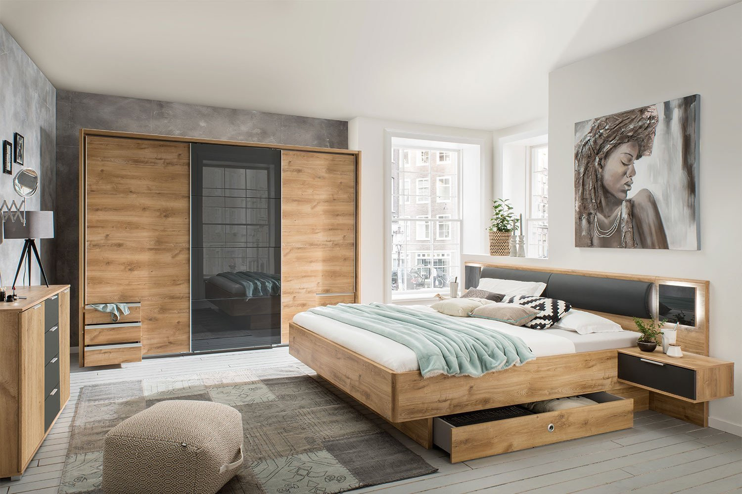 Wimex Schlafzimmer Valencia Plankeneiche Nachbildung | Möbel Letz for Schlafzimmer Plankeneiche